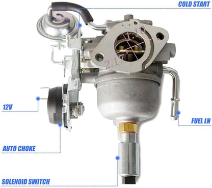541-0765 Carburetor for Cummins Onan Marquis Gold RV QG 5500 7000 Generator, Replaces 146-0774 541-0704 A029S257, Fits HGJAB HGJAA Model, with Fuel Filter Gaskets Fuel Line Kit