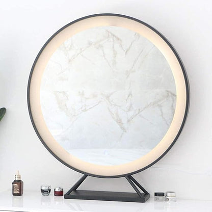 Mirrors LED Illuminated Bathroom Wall Mounted with Lights and Demister Pad Aluminum Bathroom Vanity Tabletop (Size : 60X70CM)