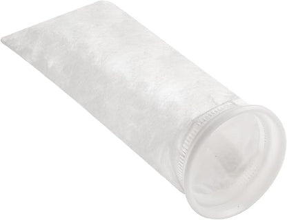 Filter Bag PP Non-Woven for Treatment, 25µm 50µm 100µm 150µm, Reusable Thermal Fixed Wool Monofilament Fabric, White Ø 105 mm x 380 mm(150µm-1pc)