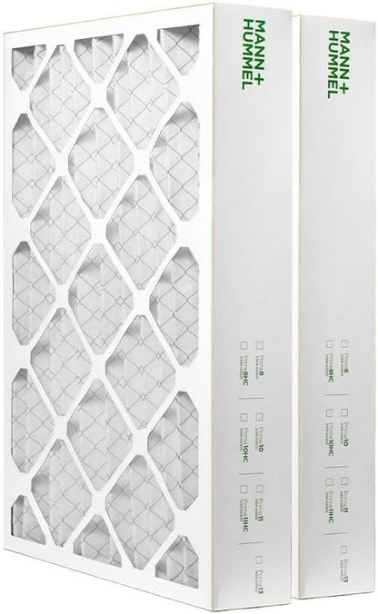 Mann+Hummel 16x25x4 MERV 8 Pleated HVAC AC Furnace Air Filters. 2 Pack. (Exact Size: 15.5 x 24.5 x 3.75 Inches)
