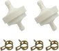 Strongthium Lawn Mower 1/4 Inch ID Inline Gas Fuel Filter Replacement for Briggs Stratton Craftsman Toro 394358s 56679 394358 394358B 7014359YP 56679MA x2 with Fuel Clamps x4