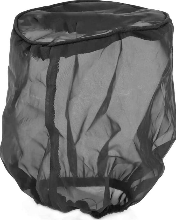 Black Cold Air Intake Cone Replacement Performance Washable Clamp-on Dry Filter with Sock Protective Cover Mesh Dustproof Bag (3.5")