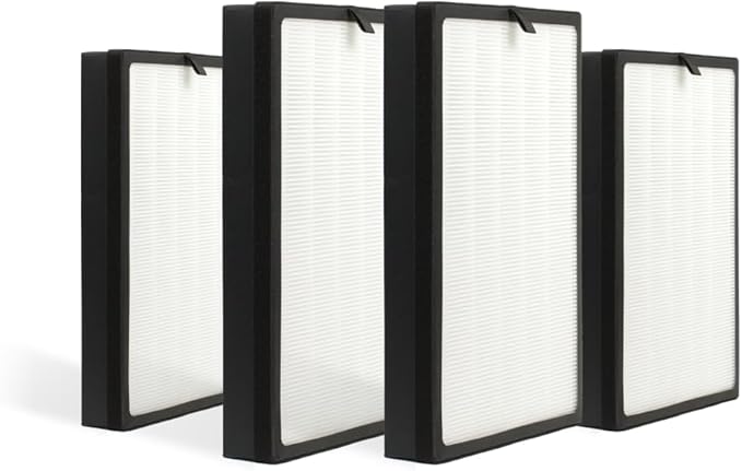 PuroAir 400 Replacement Filter - HEPA Filters up to 99.9% of Smoke, Pollen, Dust and Common Household Pollutants - HEPA Air Filter Replacement for PuroAir 400 Air Purifier (4 Pack)