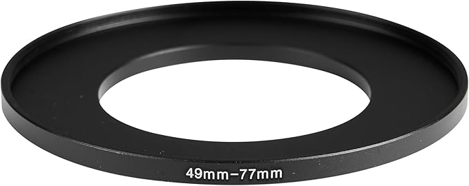 49-77mm Metal Step-Up/Down Ring Adapter Compatible with Mirrorless Cameras DSLR Lens, UV CPL ND Filter Thread Converter, Black