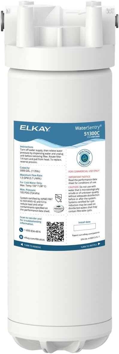 Elkay EWF3000 WaterSentry Plus Filter System Kit (Bottle Fillers)