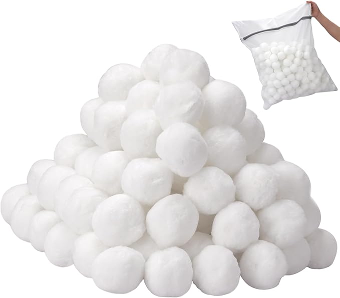 3.08 lbs Pool Filter Balls for Sand Filter Pump, Dry Filter Sand Balls, Eco-Friendly Reusable Swimming Pool Filter Media for Above Ground Pool Pool, Aquarium, Fish Tanks, Filter Pumps