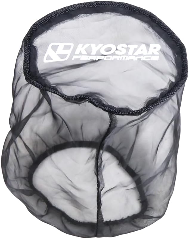 KYOSTAR Universal Air Filter Cover for Car Cold Air Intake Systems, Flexible Air Filter Sock for Cone High Flow Air Filter, Dustproof Washable High-Flow Air Cleaner Wrap, 5.9" Height & 6.1" Diameter.