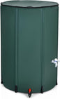Goplus 100 Gallon Collapsible Rain Barrel, Portable Rain Barrels to Collect Rainwater from Gutter, Rainwater Collection System, Water Storage Tank Catcher Container with Filter Spigot Overflow Kit