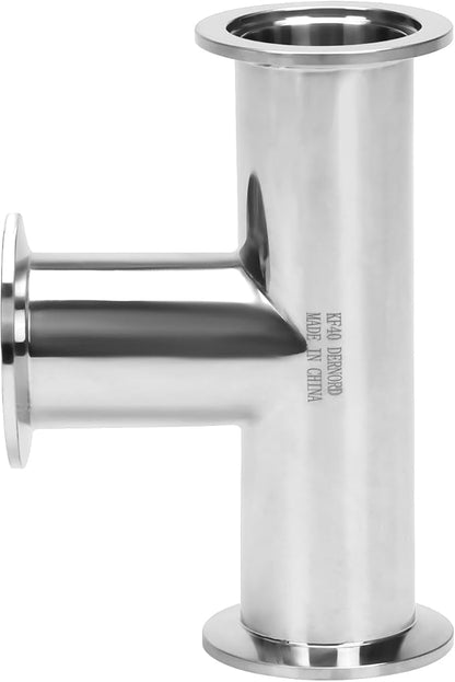 DERNORD KF-40 Tee 3 way Vacuum Fittings Stainless Steel 304 Pipe Fittings