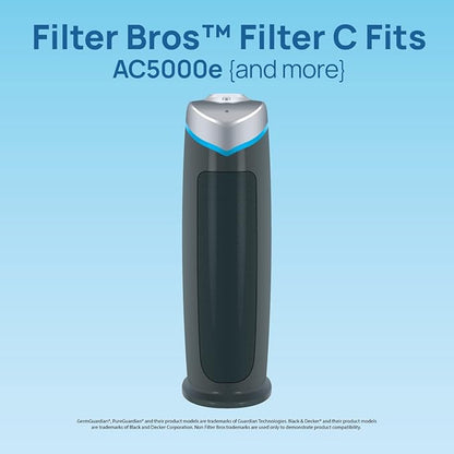 Filter Bros Carbon Filter C 4Pack Replacement Fits GermGuardian FLT28CB4 AC5250PT