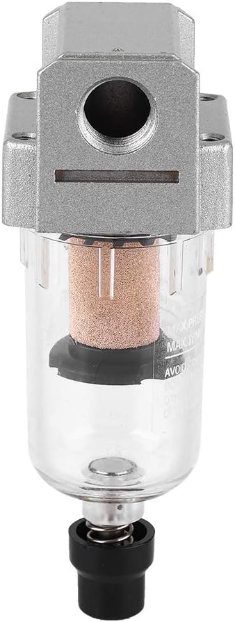 G1/4" Air Line Filter, Water and Oil Separator for Air Line Replacement AF2000-02 Particulate Filter Water Trap Separator, 750L/min Automatic Drain