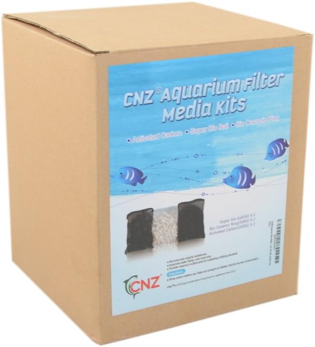 CNZ® Aquarium Filter Media Kits (Double Pack) - Activated Carbon, bio Ball, Ceramic Ring