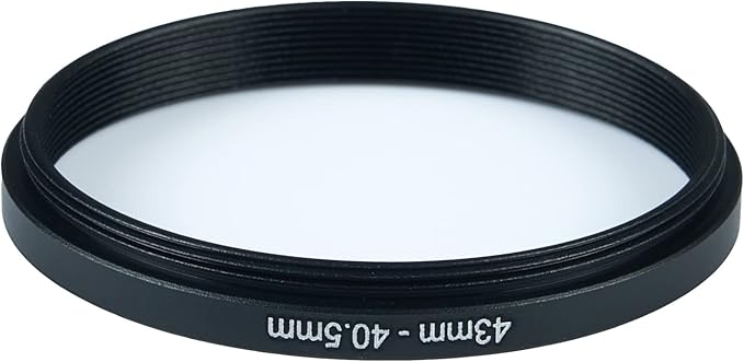 43mm to 40.5mm Step-Down Ring Filter Adapter for All Brands UV ND CPL Metal Ring Step-Down Rings Adapter Filter (43mm-40.5mm)