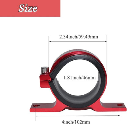 Inline Fuel Filter 100 Micron with 6AN 8AN 10AN Fuel Filter Adapter Universal 50MM, 1 set Inline fuel filter Red