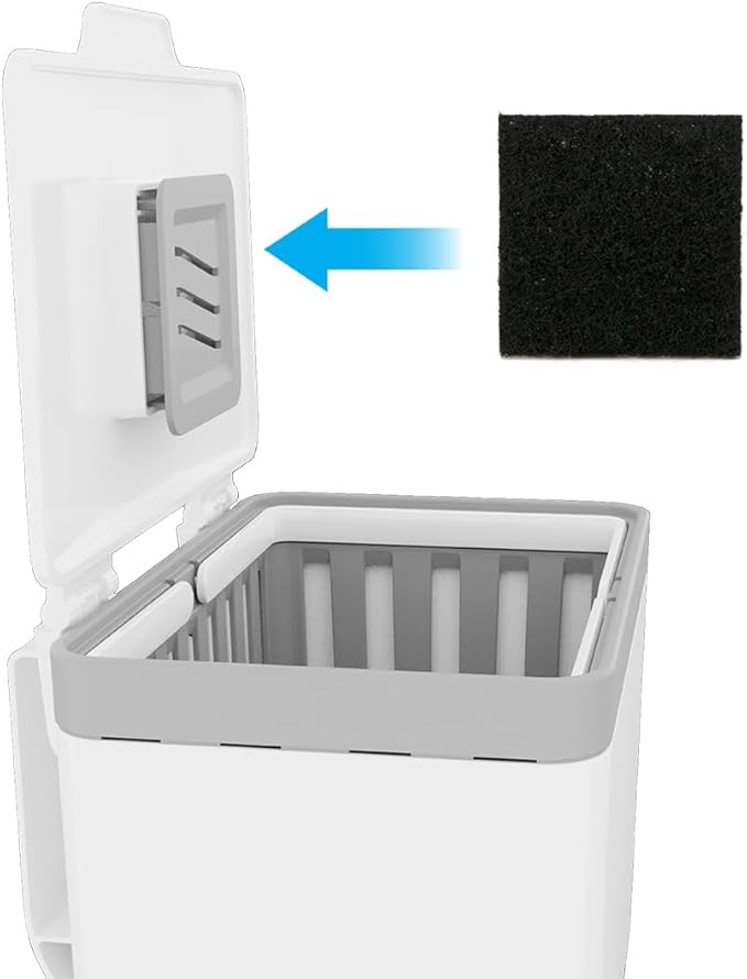 Glad Charcoal Filters for Compost Bins, Odor Absorbing Carbon Replacement Pads for Kitchen Waste, 2 Year Supply, 2.56-inch Squares, 12 Count