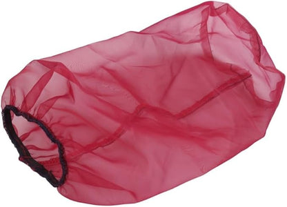 Intake Filter Mesh Cover Polyester Cloth Oilproof and Dustproof Cover Car Cold Air Filter Protector Cover Rain Sock Protective for Motorcycle Automotive (Type A Red)
