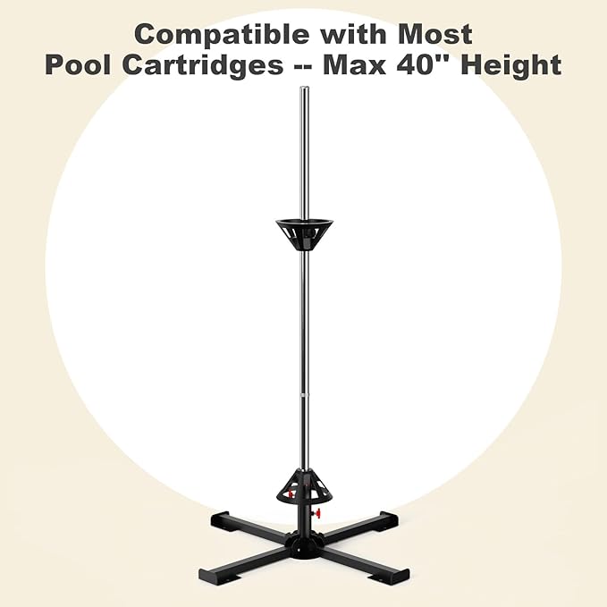 ROYOR Pool Filter Cleaner Stand Tool, Fit for 3", 4", 6" Swimming Pool Cartridge Filter Cleaner, Pool Filter Cleaning Stand with Heavy-Duty Stable Base