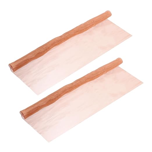 uxcell 2 Pack Copper Mesh, 40" x 20" 100 Mesh Pure Copper Wire Mesh Dense Filter Screen Mesh for Hole Blocking Gardening Sealing Distilling