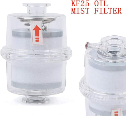 YIYIBYUS New Oil Mist Filter for Vacuum Pump Fume Separator Exhaust Filter KF25 Interface High Efficiency Filtration 95%