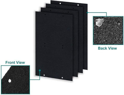 Whirlpool 817600 Genuine Charcoal Pre-Filter - Whishield Activated Replacement Fit Air Purifier Portable Tower WPT60, Medium 4 Pack