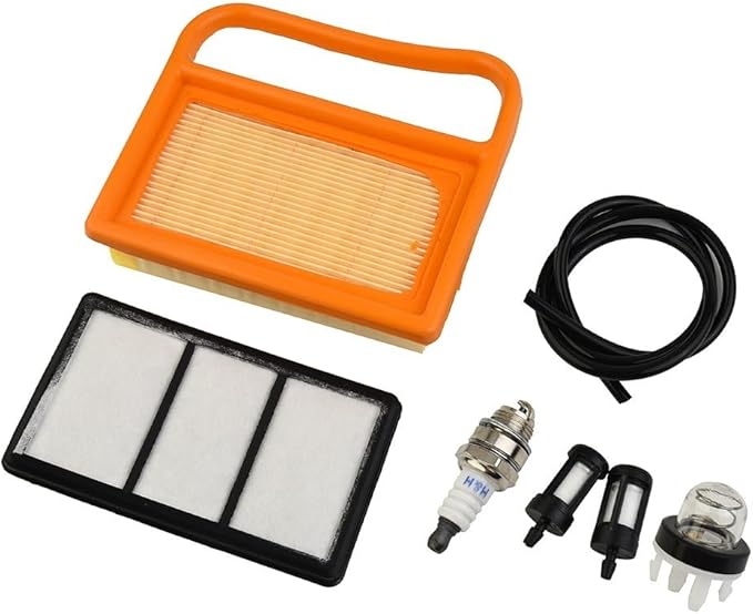 Air Filter for TS410 TS420 TS480 TS500 Concrete Cut-Off Saws, Includes Pre Filter, Fuel Filter, Spark Plug, for Primer, and Fuel Line