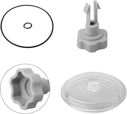 For SF80110-1 Pool For Leaf Trap Cover Lid with O-Ring and, Replacement Part for 12 Inch Sand Filter Pump, Swimming Pool Debris Cover and Filtration System Accessory for Above Ground Pools