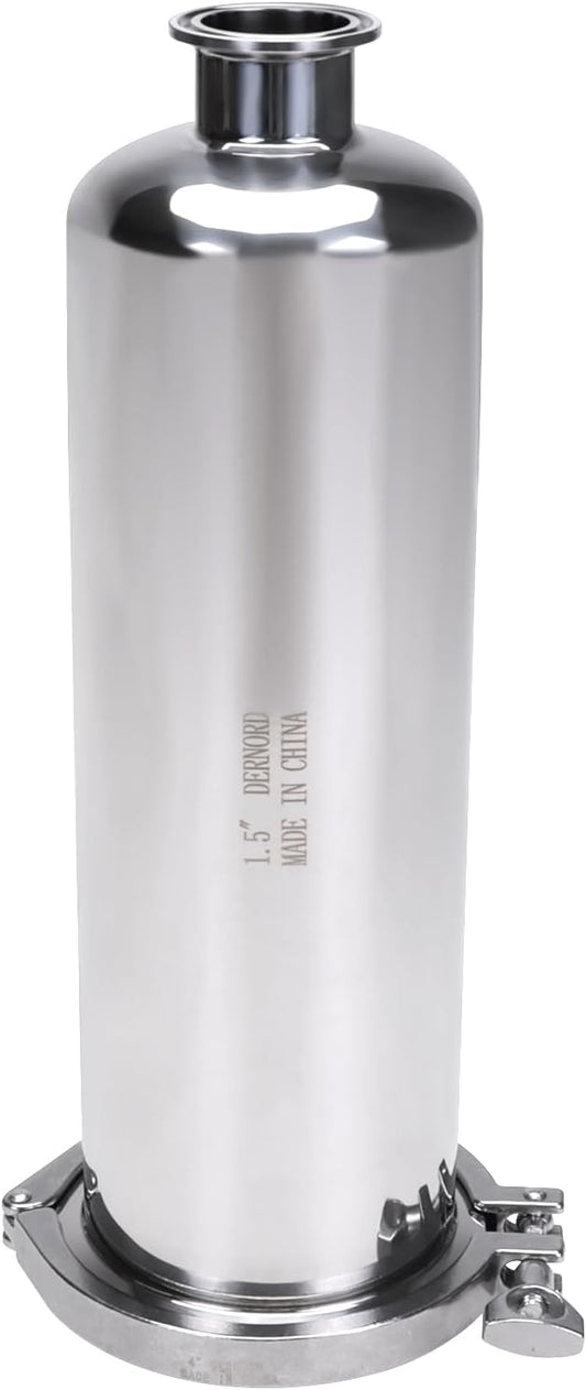 DERNORD 1.5 Inch Tri-Clamp Filter - SS304 Sanitary Fittings Inline Straight Strainer with 200 Mesh Stainless Screen