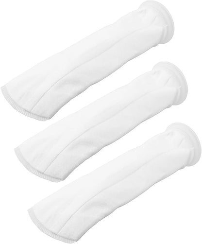 Filter Bag PP Non-Woven for Treatment, 25µm 50µm 100µm 150µm, Reusable Thermal Fixed Wool Monofilament Fabric, White Ø 105 mm x 380 mm(25um-3pcs)