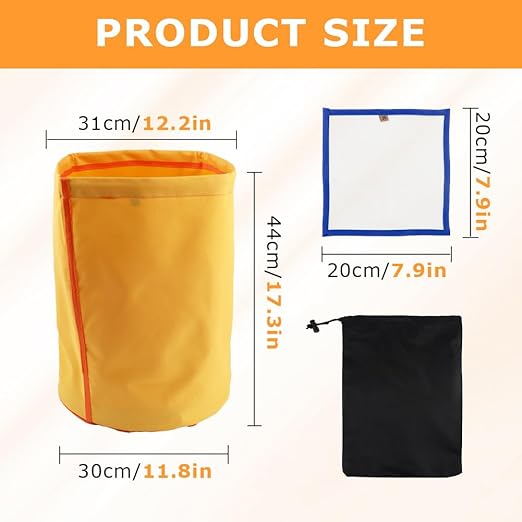 5 Pack 5 Gallon Filter Bags, 25-220 Micron Oxford Cloth All-Mesh Filter Bags with Color Coding System, Adjustable Drawstring Reusable Filter Bags for Fruit Juice Extraction, Soy Products, Home Kitchen