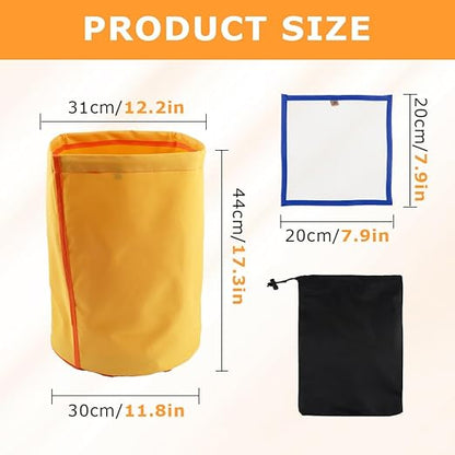 5 Pack 5 Gallon Filter Bags, 25-220 Micron Oxford Cloth All-Mesh Filter Bags with Color Coding System, Adjustable Drawstring Reusable Filter Bags for Fruit Juice Extraction, Soy Products, Home Kitchen