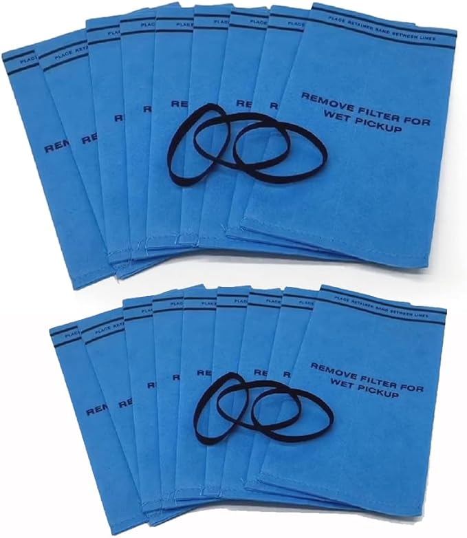 Smilefil 18 Pack Wet Dry Vacuum Filter Bags Compatible with Stinger 2.5 to 5 Gallon WS0255VA, WORKSHOP WS01025F, Craftsman 9-38737, MultiFit VF2000, Select 2-1/2 to 5-Gallon Shop Vac Vacuums