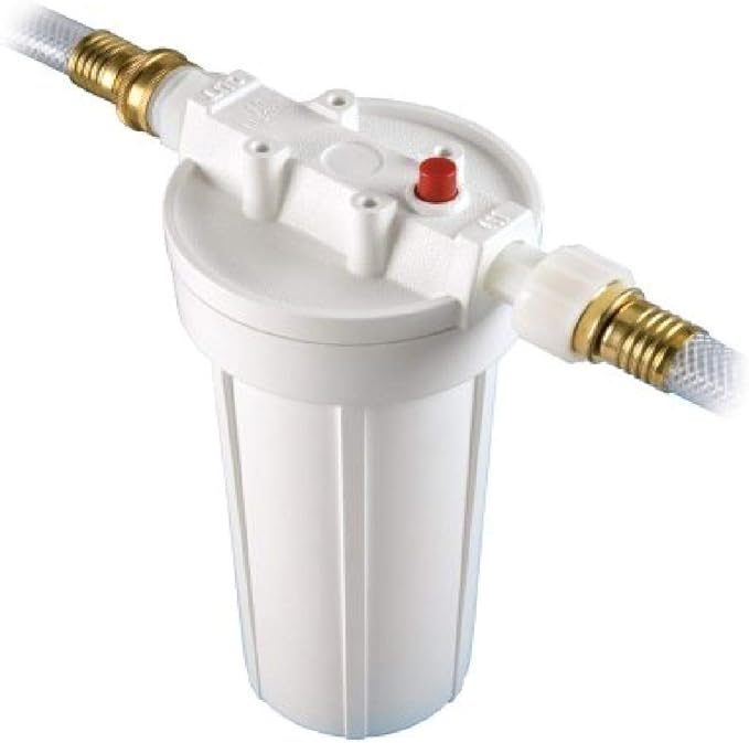 Culligan RVF-10 External RV Water Filter System – Hose Connector Kit, D-15 Replacement Cartridge Included – Reduces Chlorine Taste & Odor for Cleaner RV Water, 250 Gal