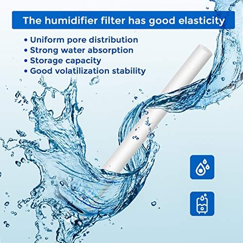 40 Pieces Humidifier Filter Cotton Refill Travel Mini Humidifier Filters Sticks Car Filters Replacement Parts for Portable Personal USB Powered Smart H20 in Office Bedroom(4 Inch)