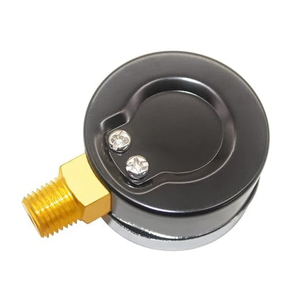 Joywayus Pressure Gauge 0 to 30 PSI Brass 1/4" Male NPT Thread Lower Mount, Multiple Function