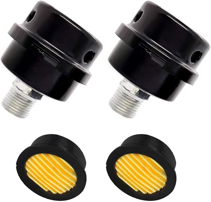 2 Pcs 20mm Air Compressor Silencer Filter, 1/2"Thread Intake Filter Noise Muffler