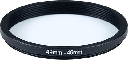 49mm to 46mm Step-Down Ring Filter Adapter for All Brands UV ND CPL Metal Ring Step-Down Rings Adapter Filter (49mm-46mm)