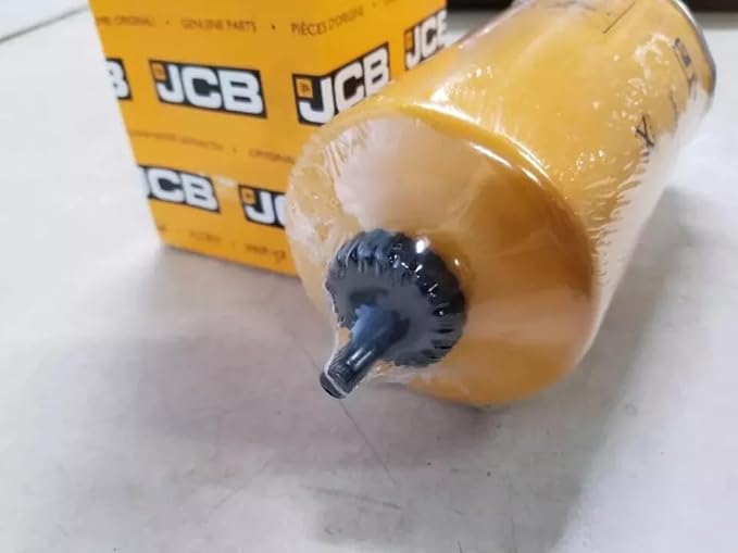 Genuine Fuel Filter Compatible with JCB 320/A7123/7088 – OEM Replacement for Backhoes, Excavators & Loaders – Heavy-Duty Alloy Steel Canister, Yellow