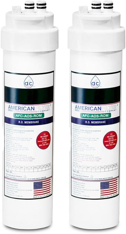 American Filter Company® # AFC-AS-ROM, Compatible with Aquasana Claryum® AQ-RO3-RM/AO-US-RO-4000 R.O. Membrane - 2 Filters