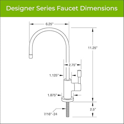WaterChef U8500 Premium Under-Sink Water Filtration System & Designer Series Faucet (Chrome), NSF/ANSI Certified for 78 Contaminants, 600 Gal., Stainless, Made in USA