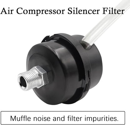 2 pcs 3/8" Thread Air Compressor Silencer, Air Compressor Intake Filter Sound Muffler Accessories 16mm for generators, blowers, exhaust ports