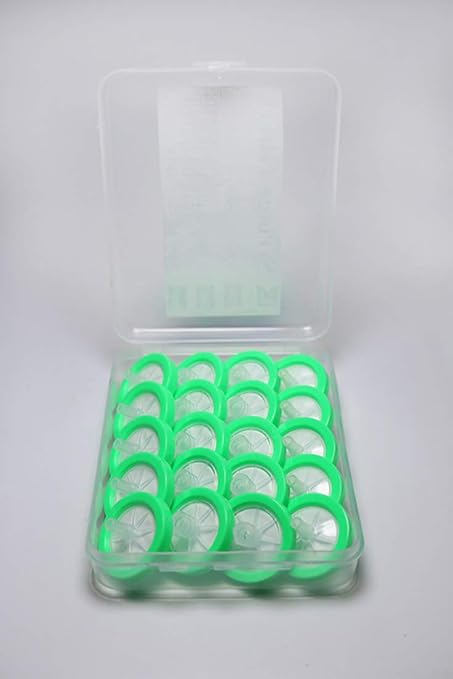LINKTOR Syringe Filter Nylon Orangnic Filtration, 25mm Diameter 0.22um Pore Size Non-sterile Pack of 20 (Pack of 20, 0.22μm, Nylon)