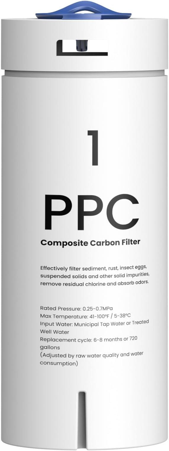 GLACIER FRESH PPC Filter Replacement Filter Replacement for GFU03 Reverse Osmosis System