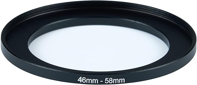 46mm to 58mm Step-Up Ring Filter Adapter for All Brands UV ND CPL Metal Ring Step-Up Rings Adapter Filter (46mm-58mm)