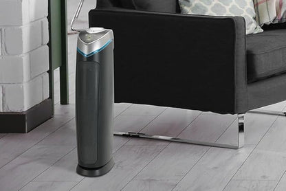 GermGuardian 3-In-1 HEPA Air Purifier for Home, Large Rooms Up To 915 Sq. Ft. with HEPA Air Filter, UV-C Light & Odor Reduction, AC5000E, 28" Tower, Gray