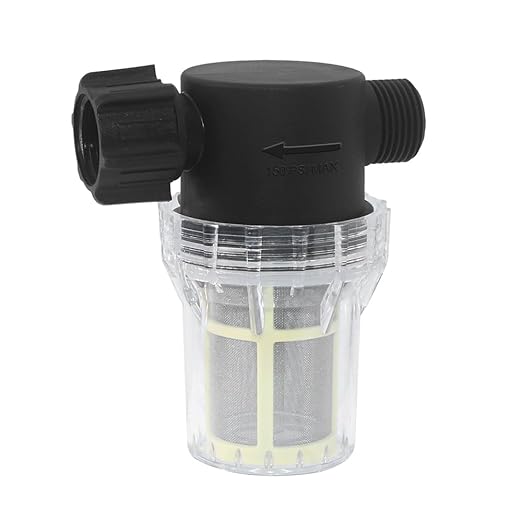 GIEX 60 Mesh Garden Hose Filter with Quick Connect, 3/4" GHT Thread Sediment Trap for Pool and Water Tank Pre-Filtration