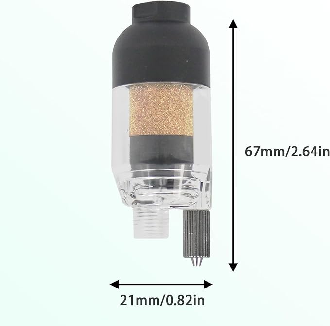 HUBEST Airbrush Filter in-Line Mini Air Filter Water Separator Water Trap Filter Oil Trap Separator Kit,Connects onto Airbrushes and Hoses with 1/8” Threads for Air Compressor G 1/8 Connector