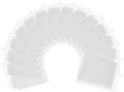 AQUANEAT Aquarium Filter Media Bags 15pcs Fish Tank Extra Fine 100 Micron Mesh Bags with Plastic Zipper for Activated Carbon (5.5" x 8")