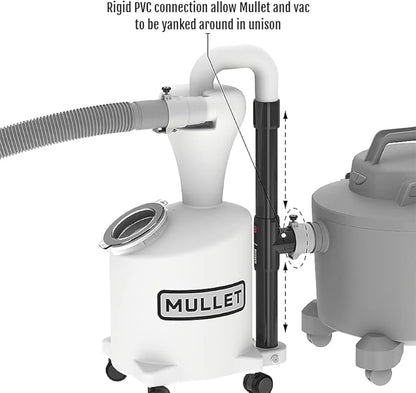 Mullet High-Speed Cyclone Dust Collector for Shop Vacuum - Sawdust Separator, Dust Collectors for Woodworking, Garage, Hobbyist Debris Extraction
