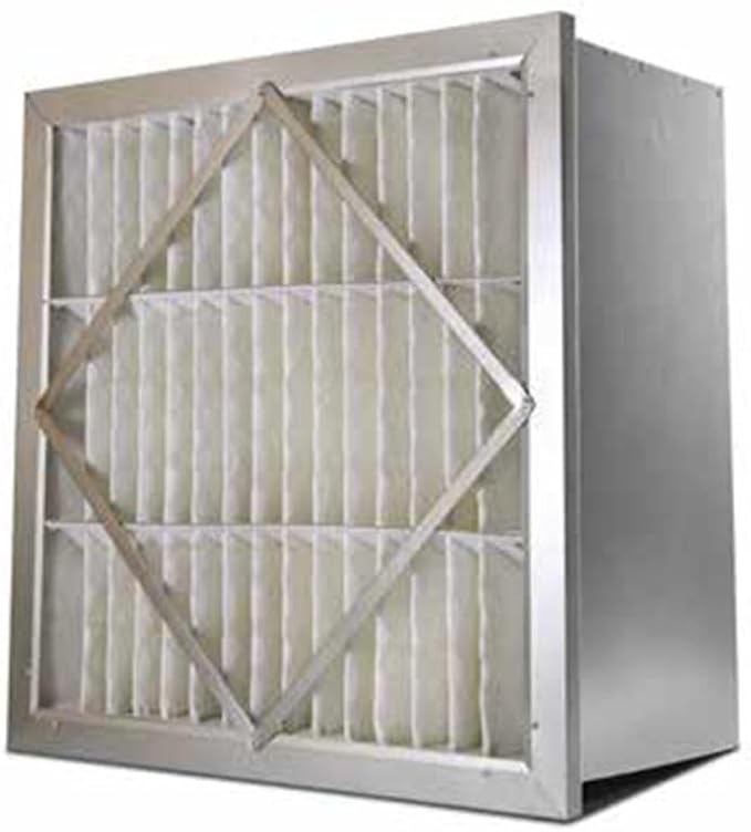 RIGID-PACK 24x20x12 Rigid Box Air Filter – MERV 11/65% ASHRAE HVAC Filter – Radial V-Pleat, Metal Frame, Single Header – High-Efficiency Replacement for Commercial & Industrial Systems