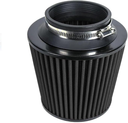 KYOSTAR Universal 3.5" (89mm) High-Flow Air Filter, Reusable Cone Cold Air Intake, High Performance Washable Clamp-On Car High Flow Air Kit, Flange Diameter: 3.5 Inch, Filter Height: 6.1 Inch, Black